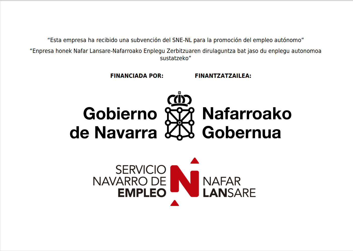 Subvención Gobierno de Navarra